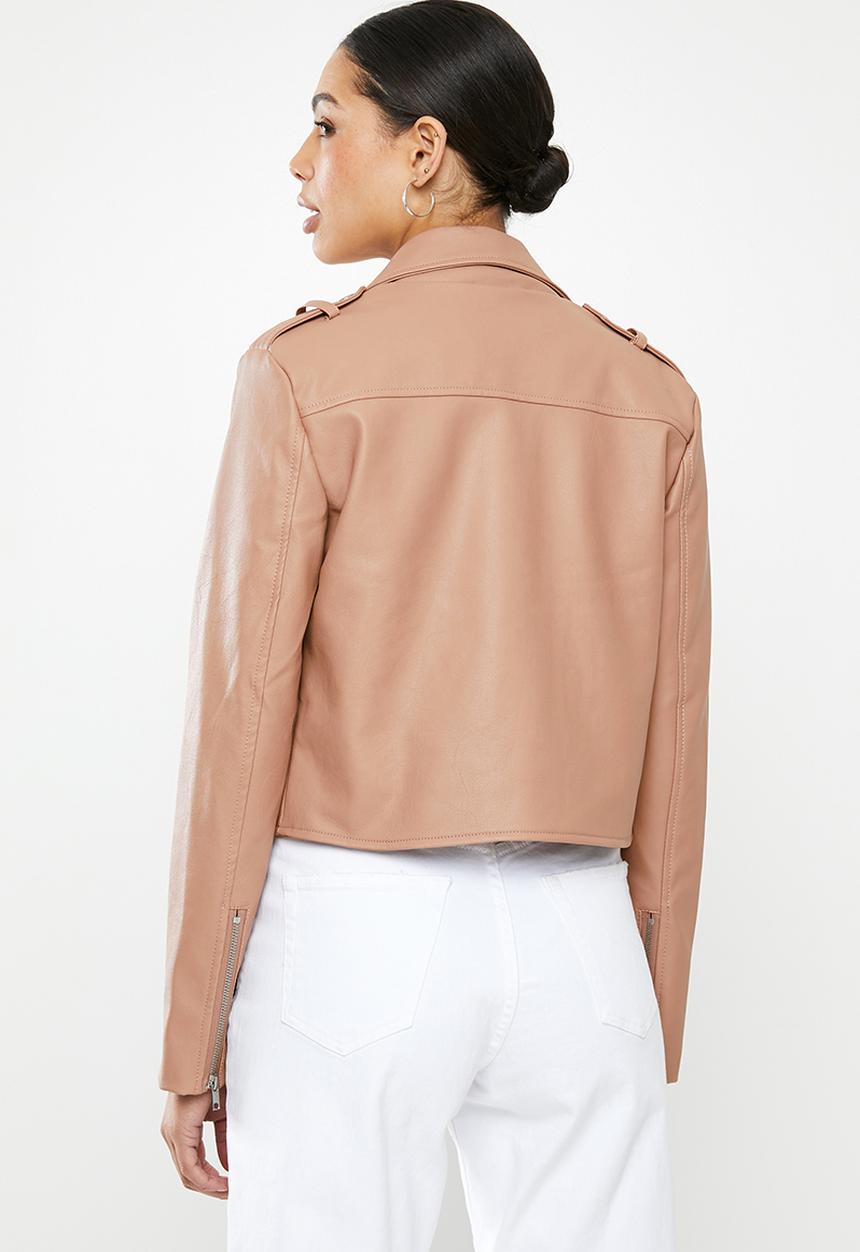 Missguided - Ultimate boxy biker jacket - pink
