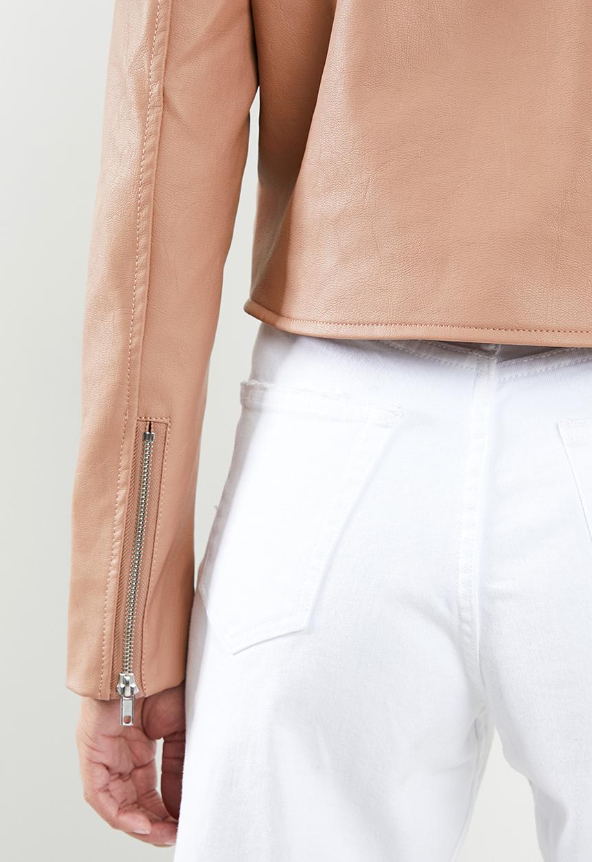 Missguided - Ultimate boxy biker jacket - pink