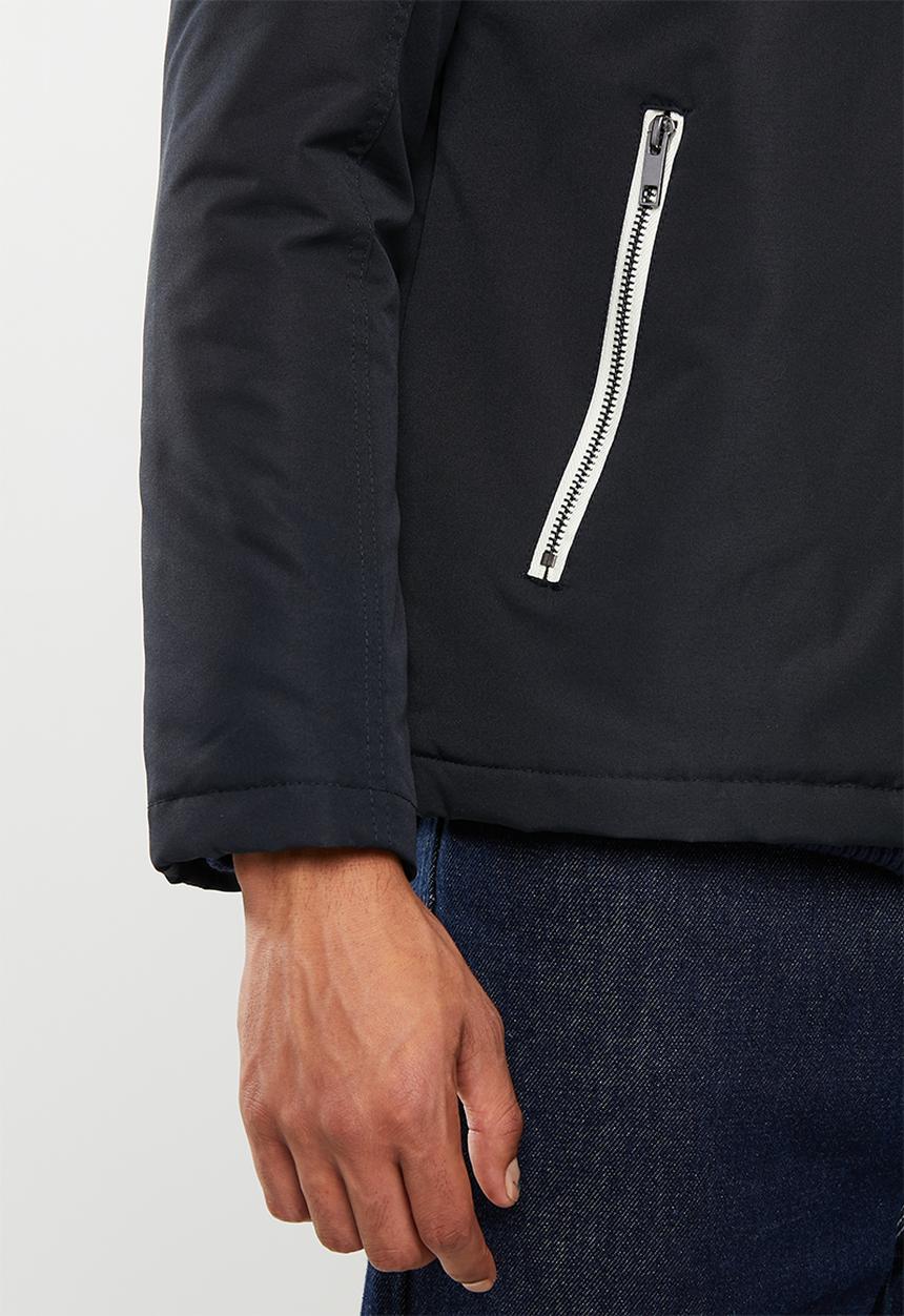 Brave Soul - Koeman colour block jacket - navy & blue 