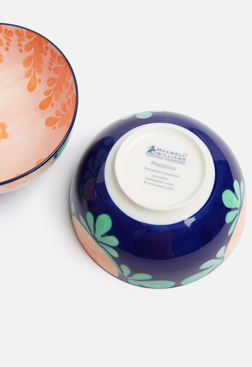 Maxwell & Williams - Majolica snack bowl set of 4 - ink blue