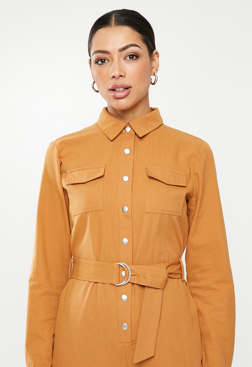 Glamorous - Ginger military jumpsuit - orange 