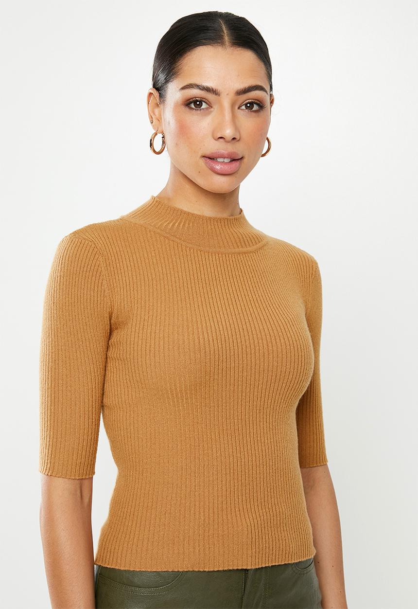 Glamorous - High neck knit- tan 