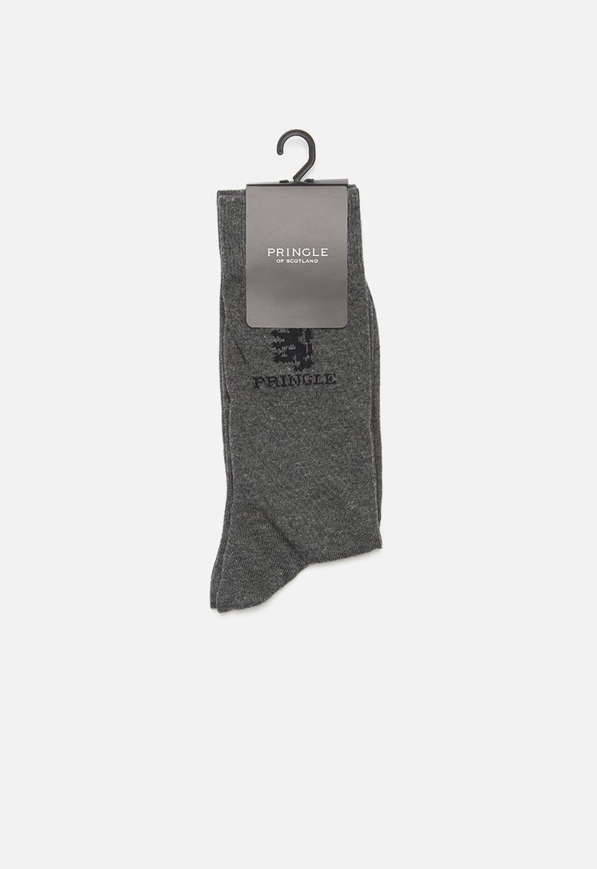 Pringle of Scotland - Leo plain sock - grey