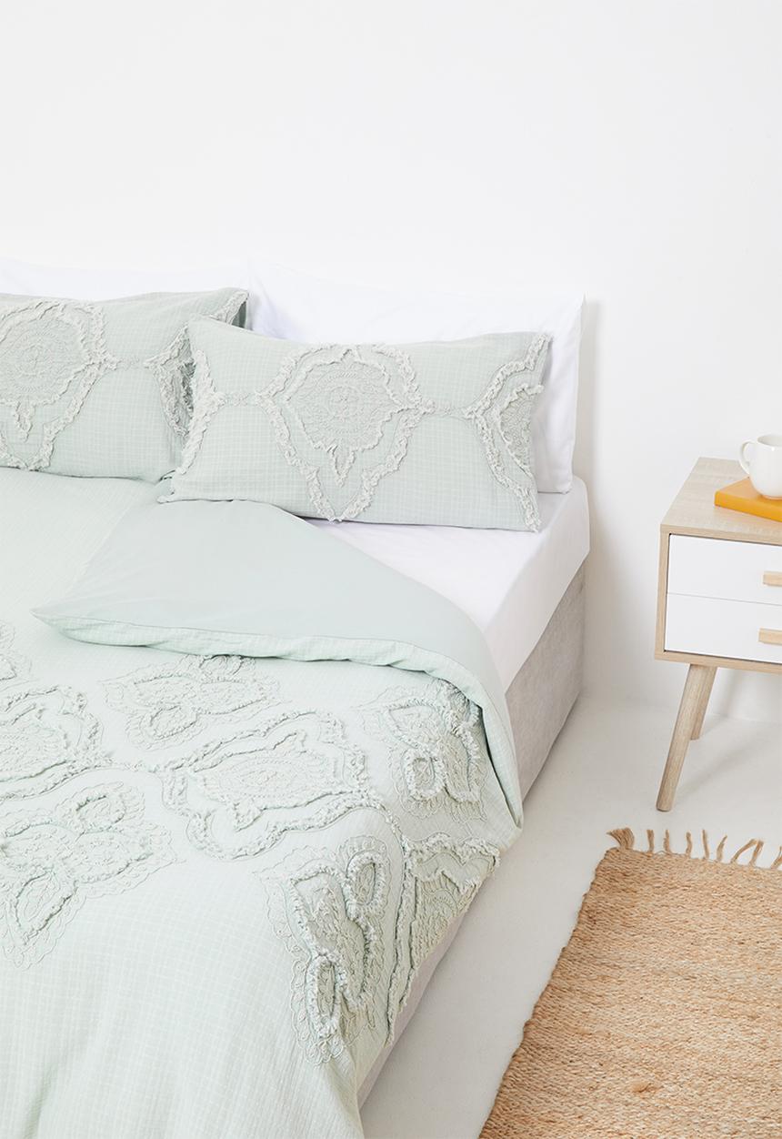 Linen House - Alli duvet cover - green