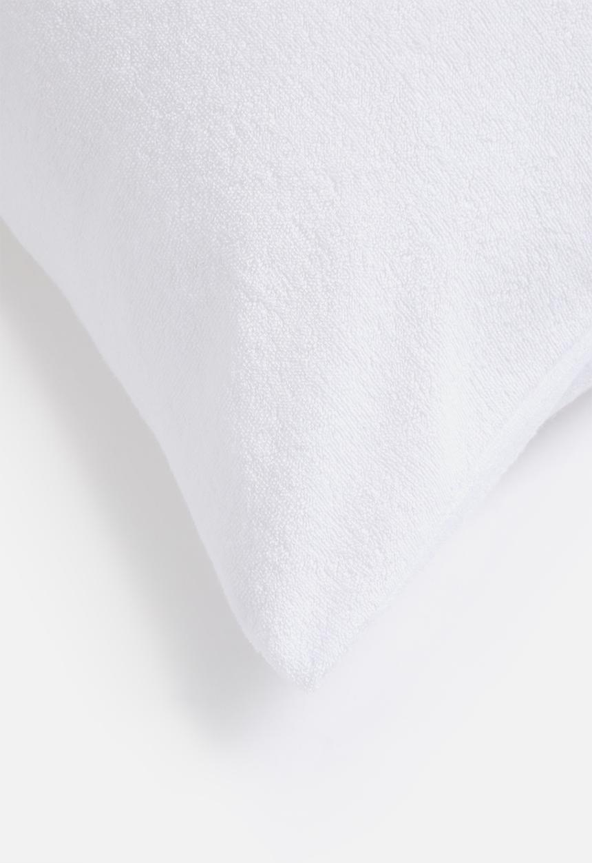 Sheraton Textiles - Terry towelling pillow protector - white