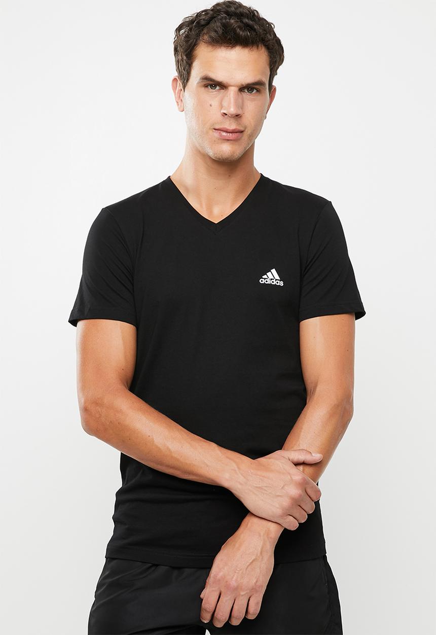 adidas Performance - Adidas short sleeve v-neck tee - black