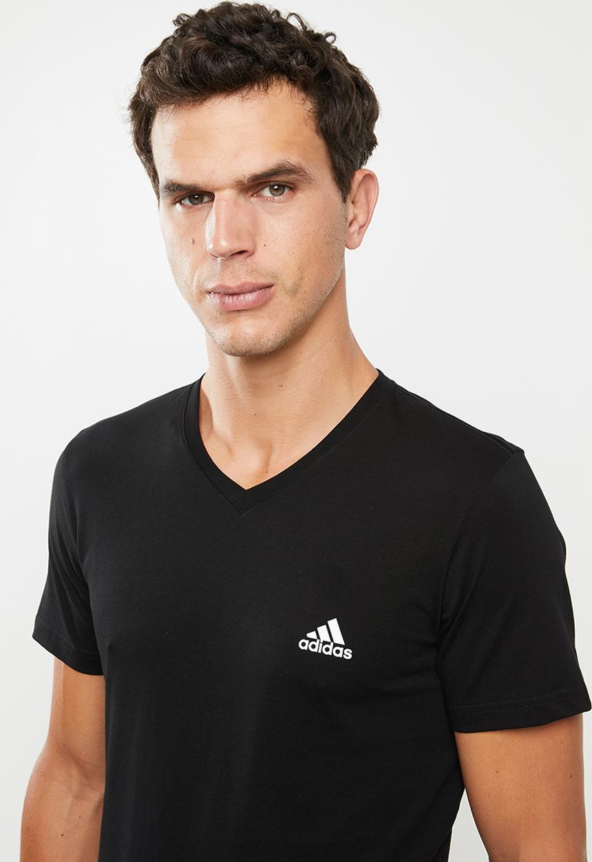 adidas Performance - Adidas short sleeve v-neck tee - black