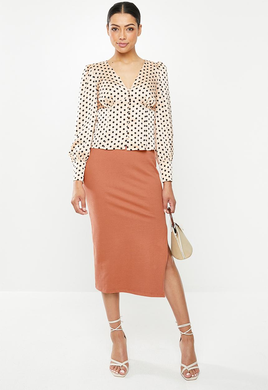 Glamorous - Pencil skirt - faded rust
