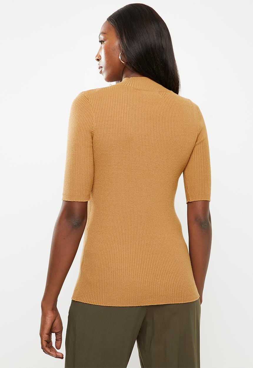 Glamorous - Maternity high neck knit - camel