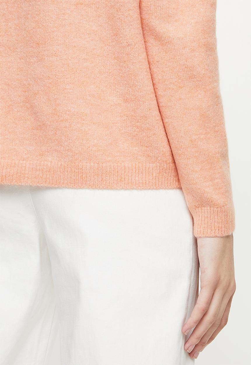 Vero Moda - Rana long sleeve o-neck knit - coral 