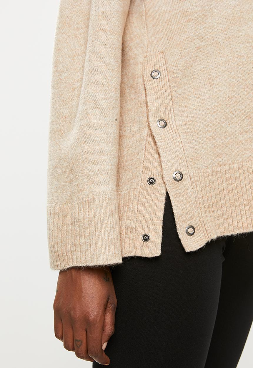 Cotton On - Maternity os side button pullover - oatmeal