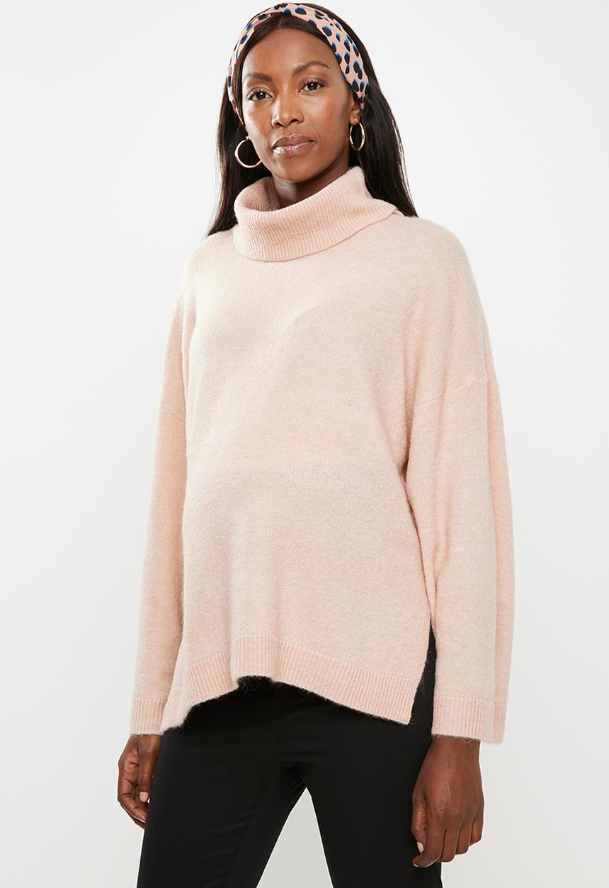 Cotton On - Maternity os slouchy roll neck - rose smoke