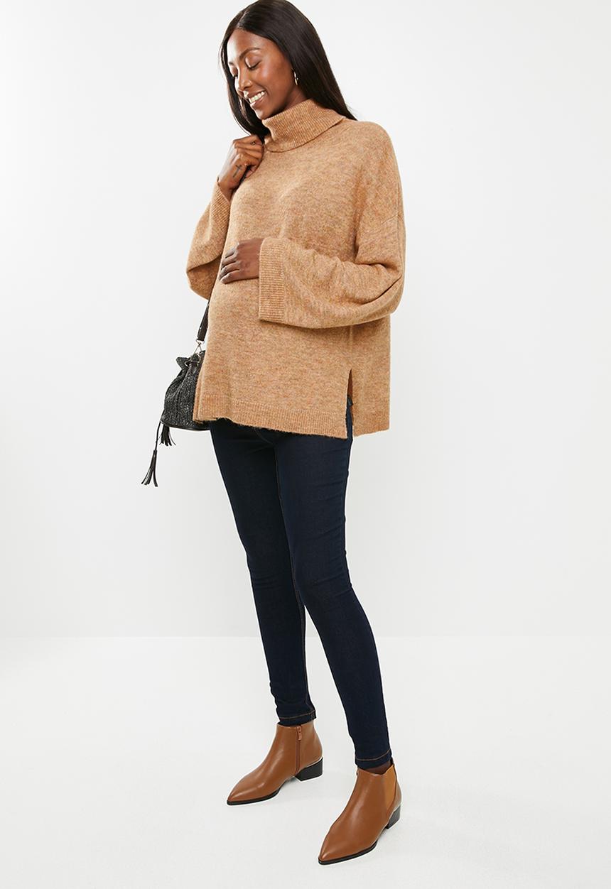 Cotton On - Maternity os slouchy roll neck - rusk 