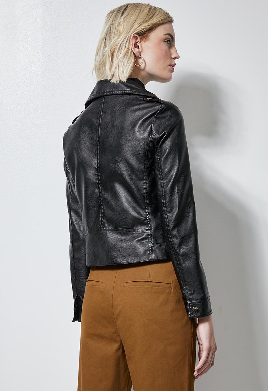 Superbalist - Pu biker  jacket - black