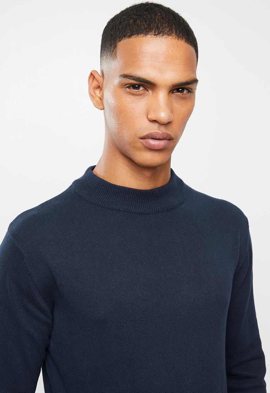 Brave Soul - Turtlef knitwear - navy 