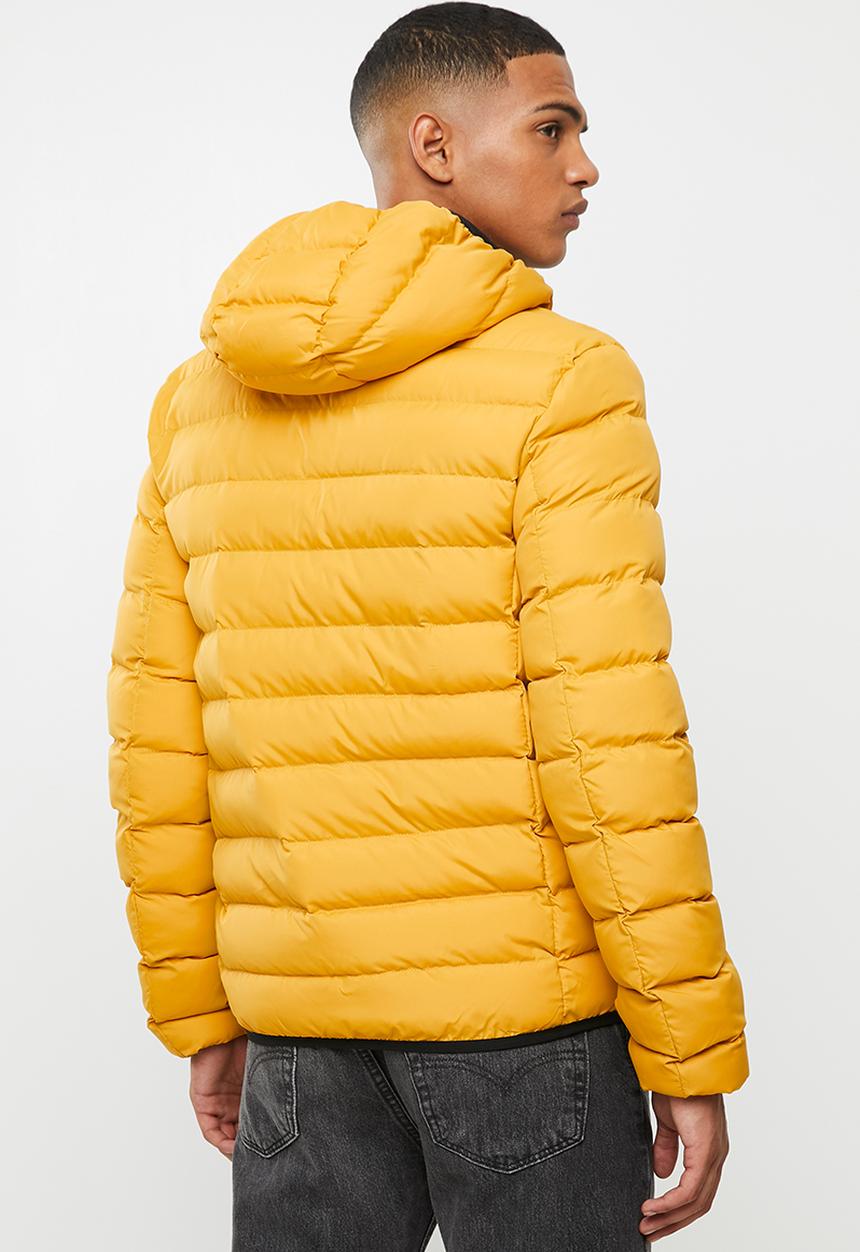 Brave Soul - Grant plain puffer jacket - yellow