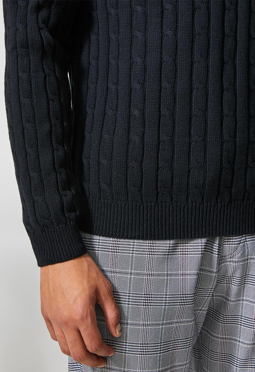 Superbalist - Premium cable knit - black