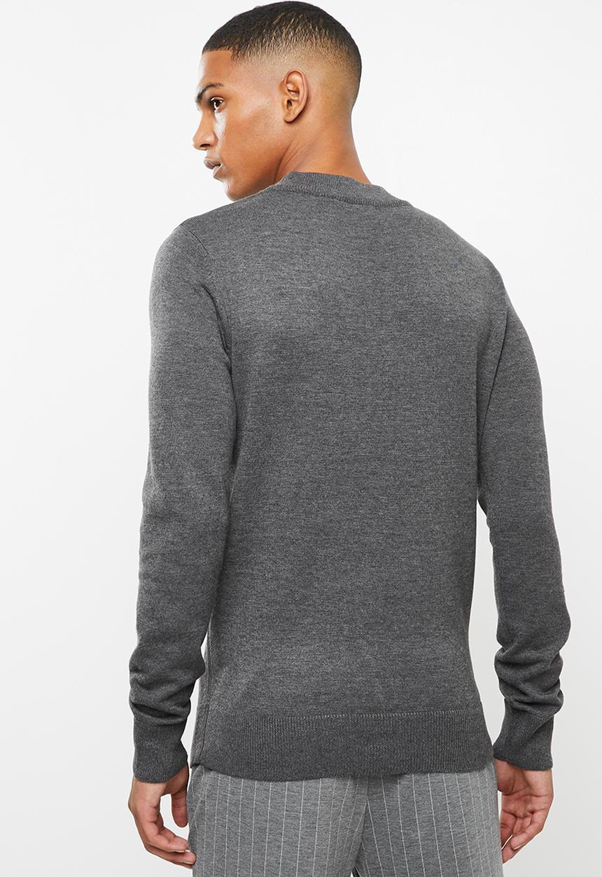 Brave Soul - Turtle knitwear - charcoal 