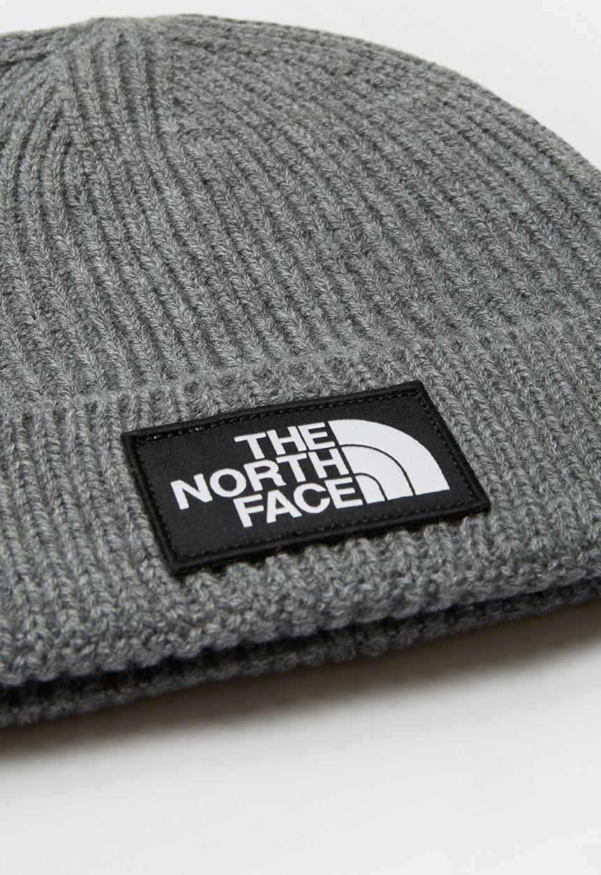 The North Face - The North Face logo box cuf beanie - grey