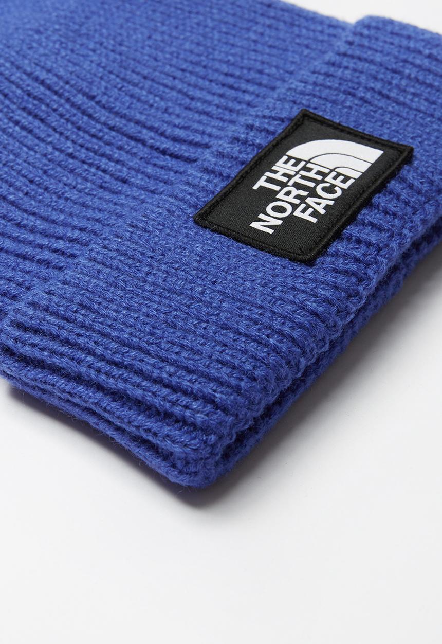 The North Face - The North Face logo box cuffed beanie - blue