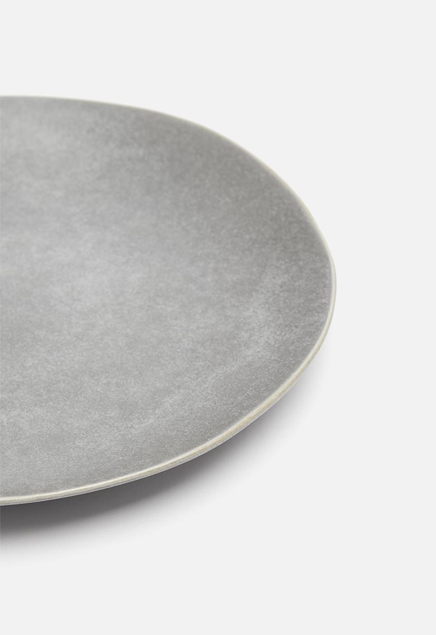 Excellent Houseware - Stoneware side plate set of 4 - dark grey