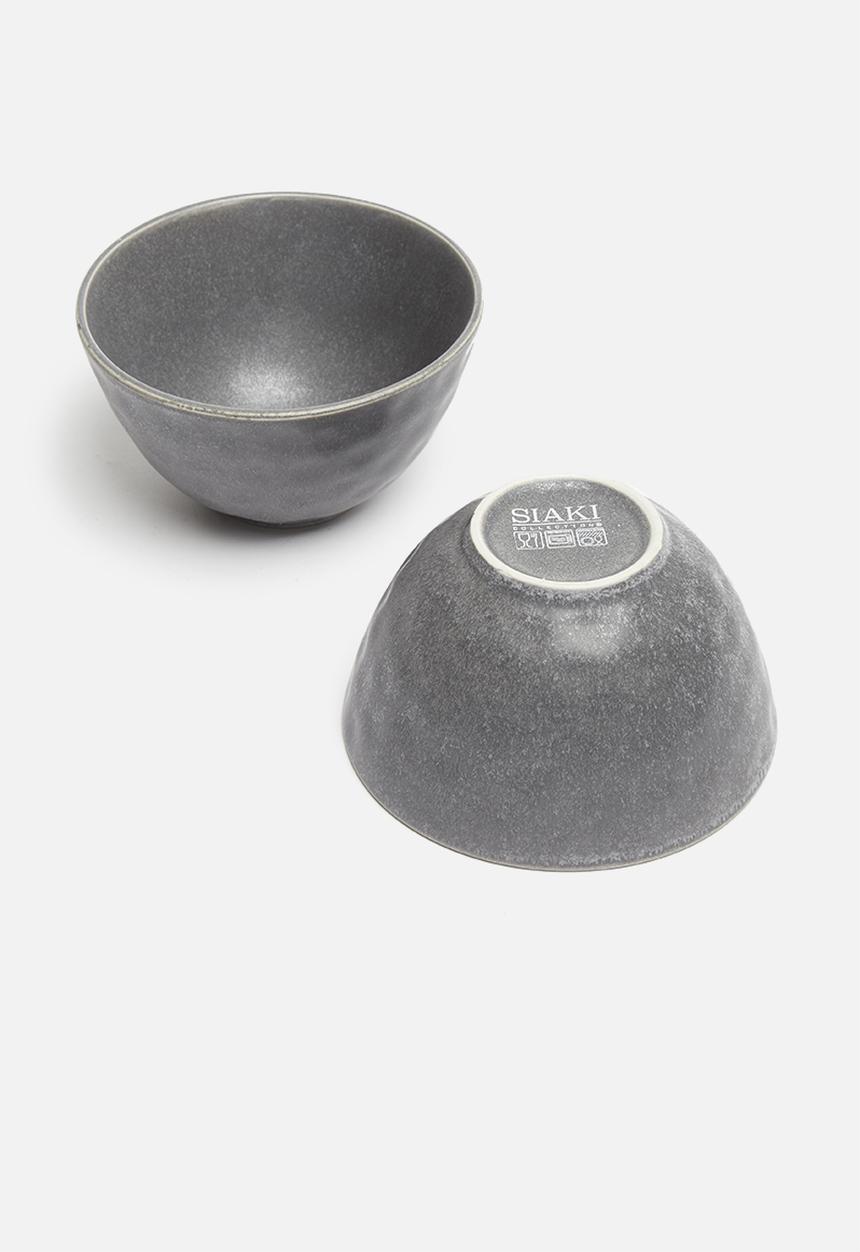 Excellent Houseware - Stoneware bowl - dark grey