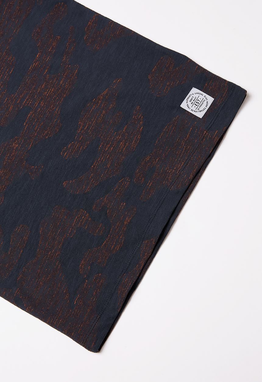 Name It - Niam short sleeve top - navy & orange 