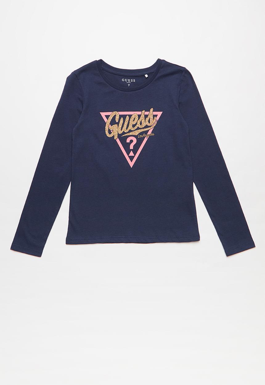 GUESS - Long sleeve Guess becky tri tee - navy 