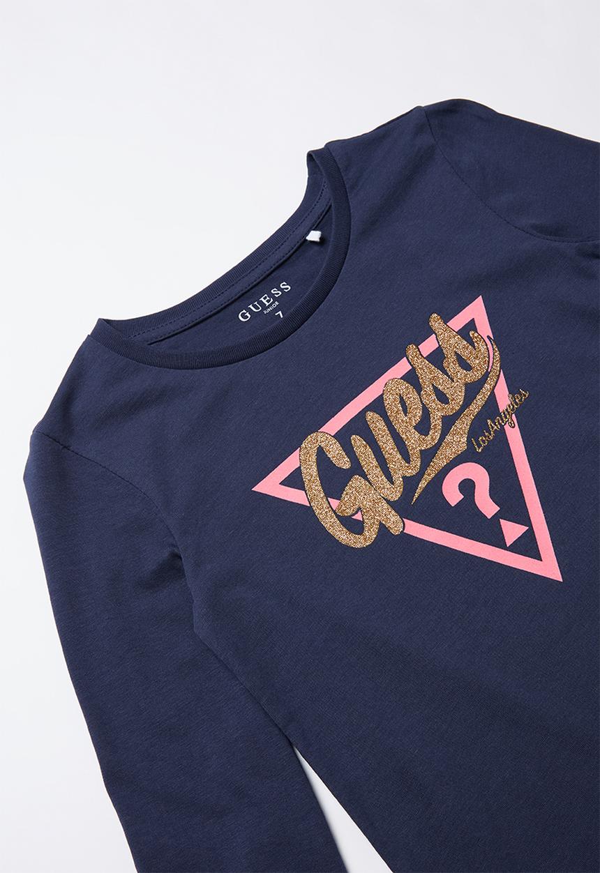 GUESS - Long sleeve Guess becky tri tee - navy 