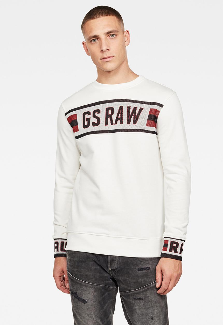 G-STAR - G-star jacquard sweater - off white