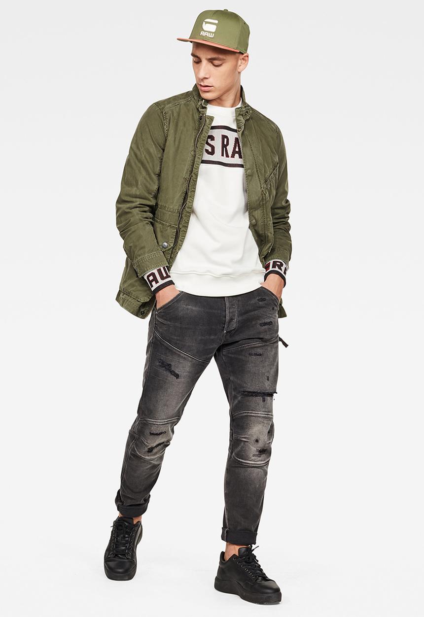 G-STAR - G-star jacquard sweater - off white