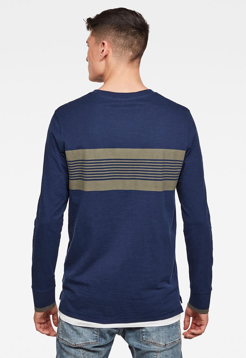 G-STAR - Memula stripe long sleeve tee - blue