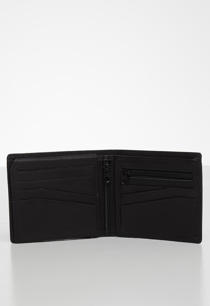 BOSSI - Leather anteb wallet - black