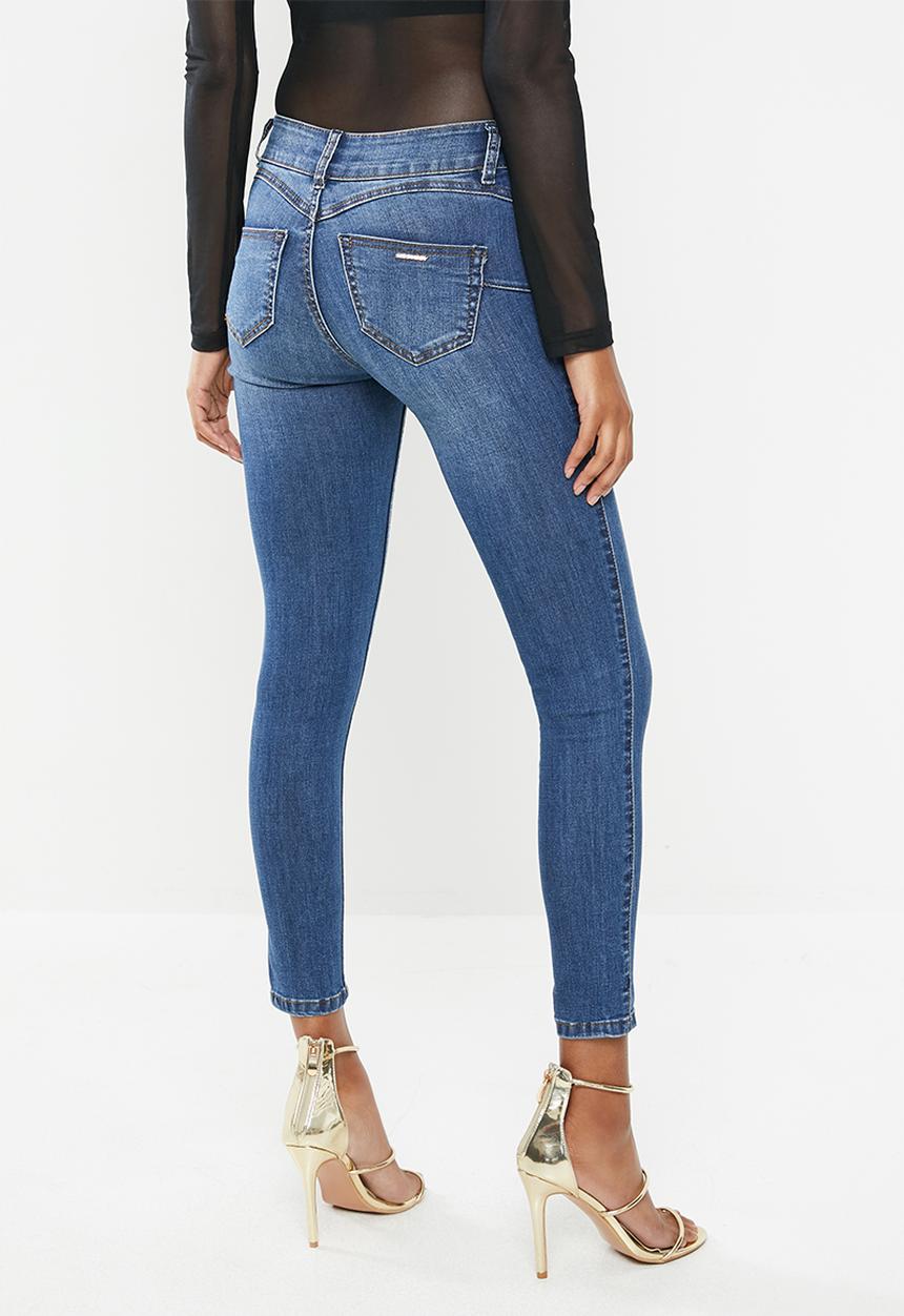 SISSY BOY - Jon jon low waist skinny with extended tab - blue
