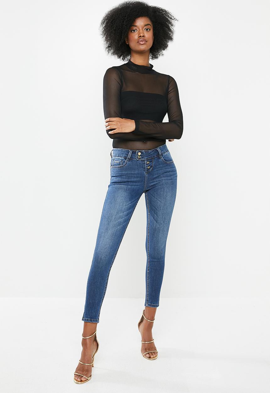 SISSY BOY - Jon jon low waist skinny with extended tab - blue