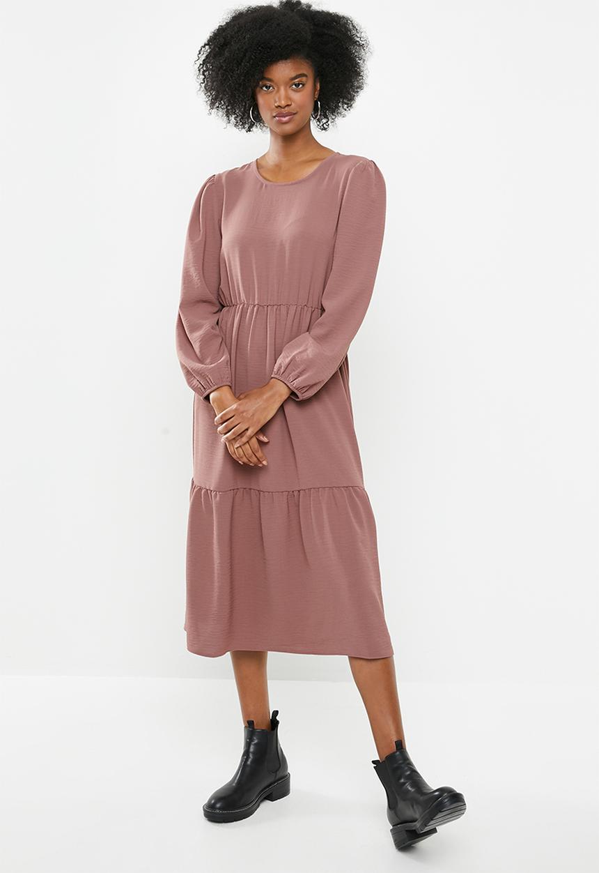 Blake - Tiered midi dress - purple