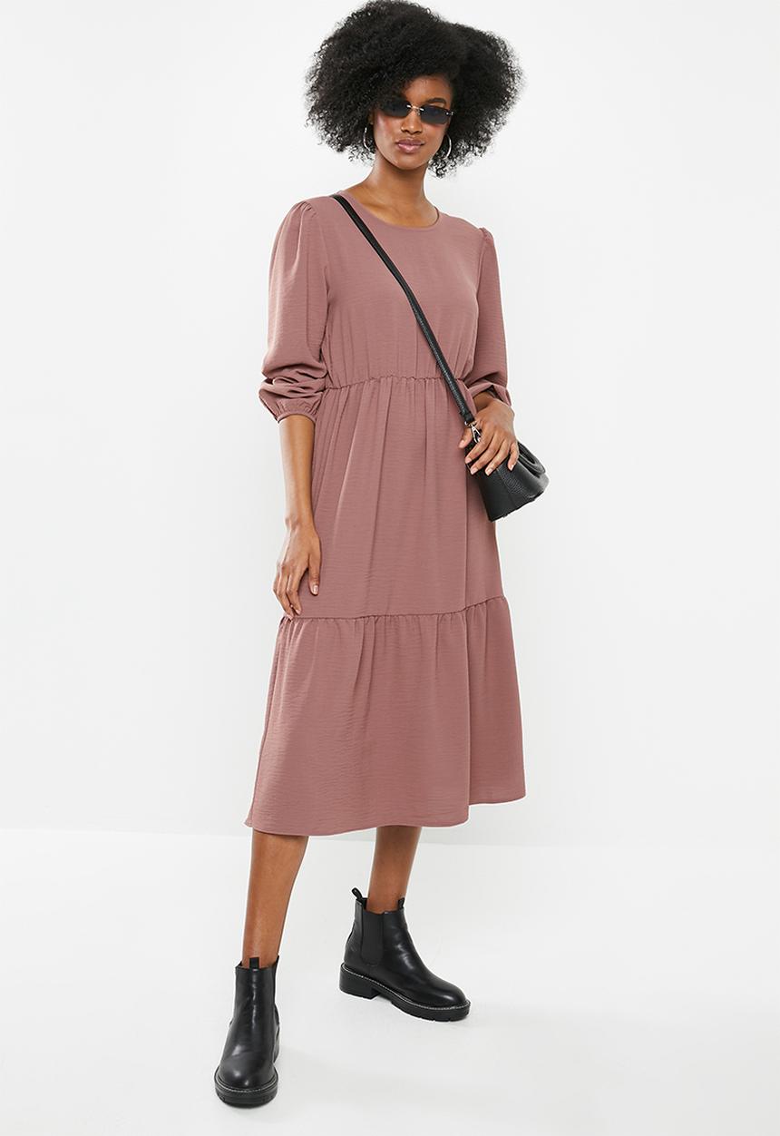 Blake - Tiered midi dress - purple