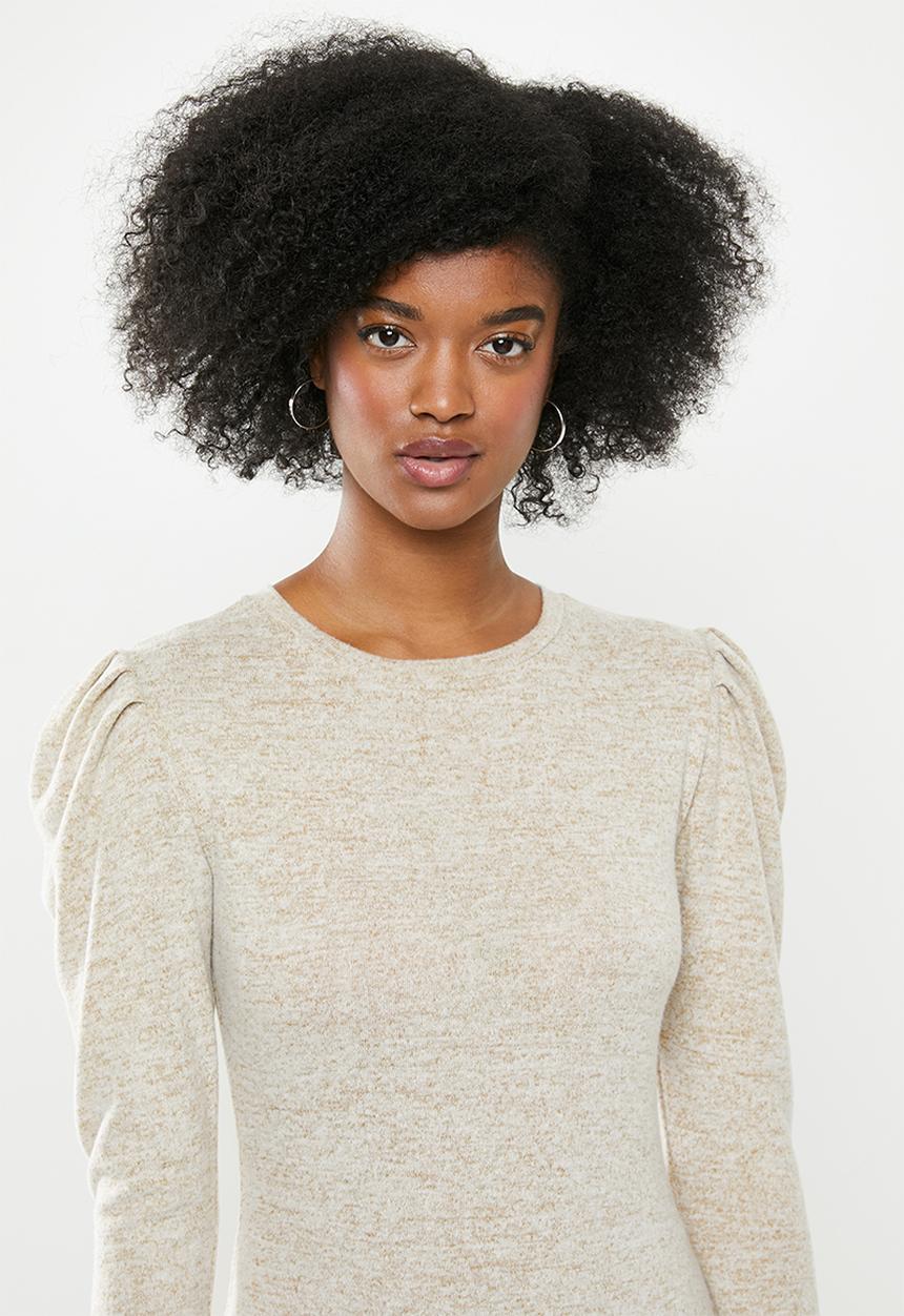 Blake - Soft touch mini dress - neutral 