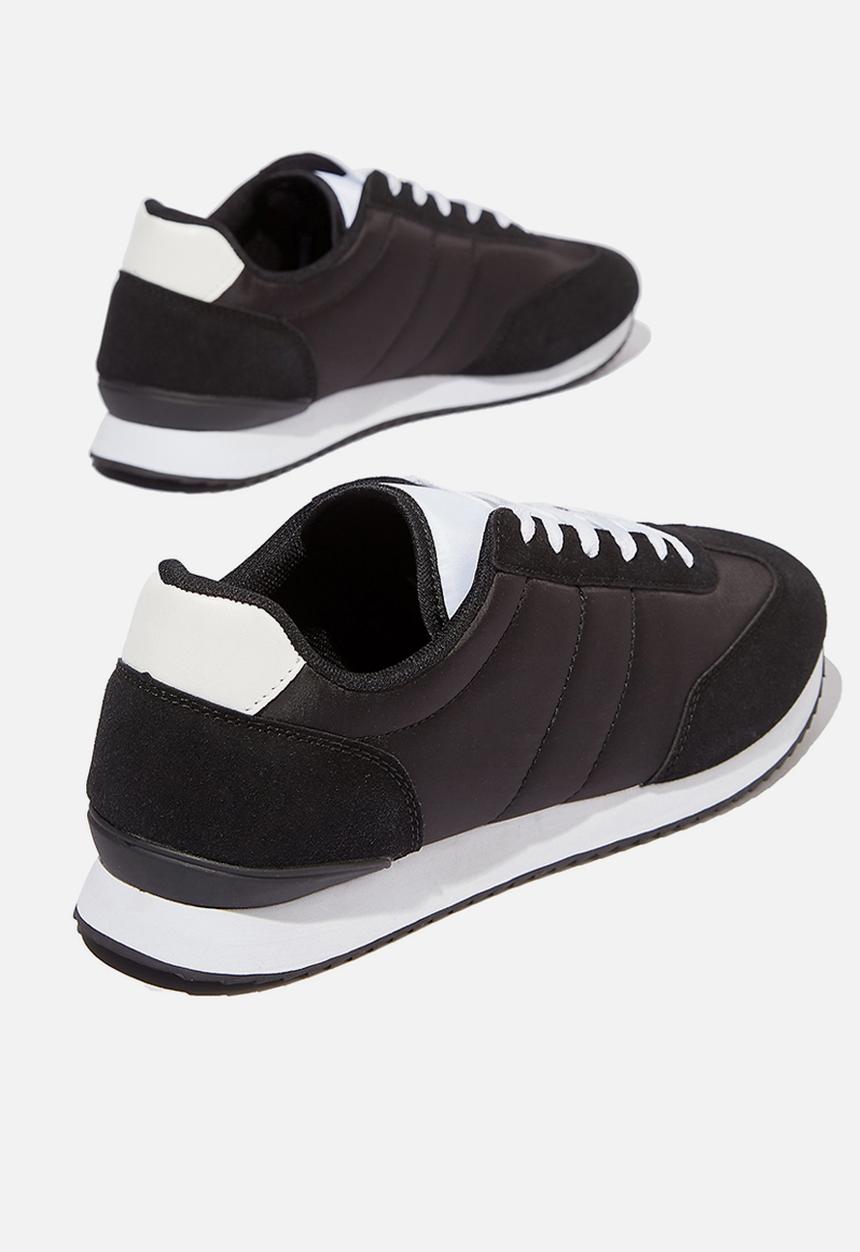Cotton On - Ryan retro trainer - black & white