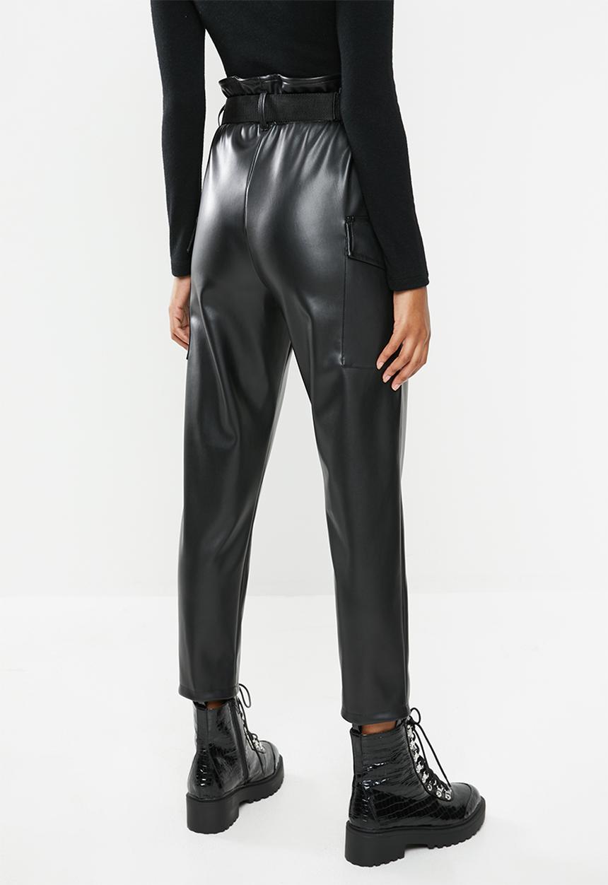 Blake - Paperbag pants - black