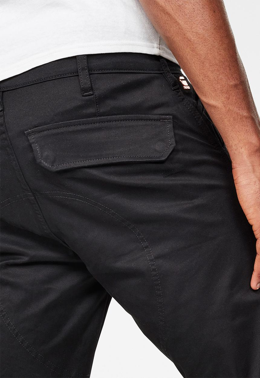 G-STAR - Front pocket slim fit cargo pants - black