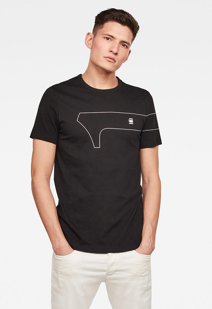 G-STAR - One gr slim short sleeve tee - black