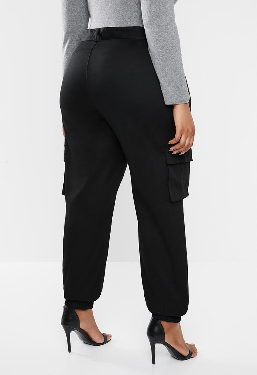 Missguided - Plus size plain cargo trousers - black