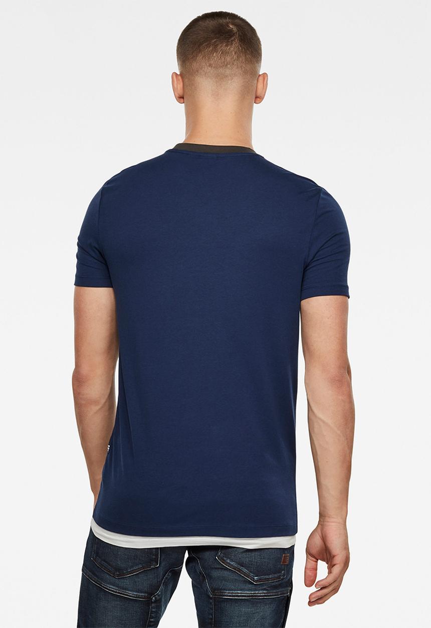 G-STAR - Text gr slim short sleeve tee - blue