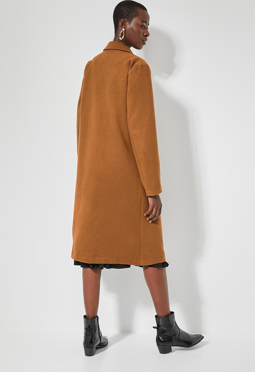 Superbalist - Single breasted unlined blazer coat - brown