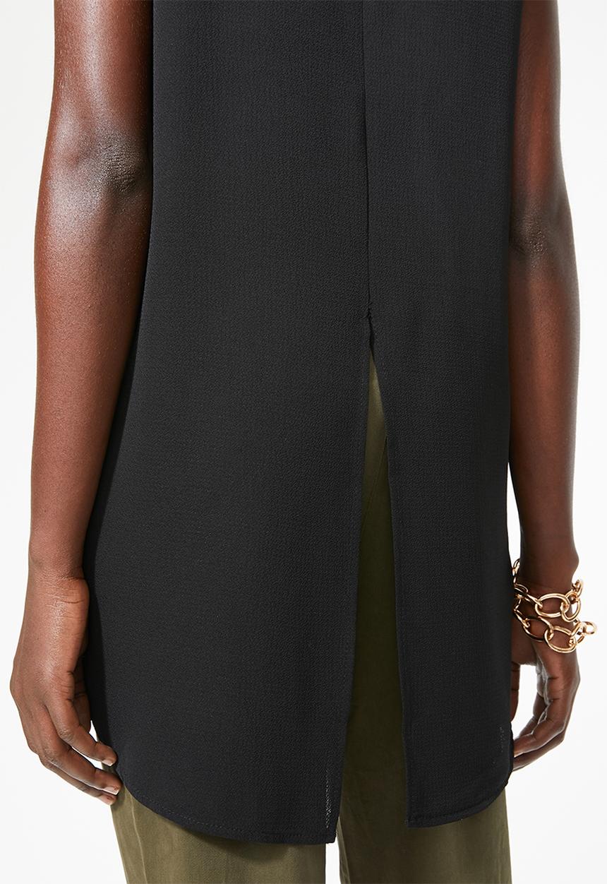Superbalist - Sleeveless longline shell - black