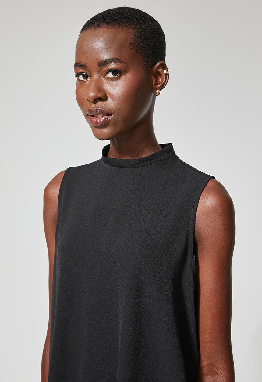 Superbalist - Sleeveless longline shell - black