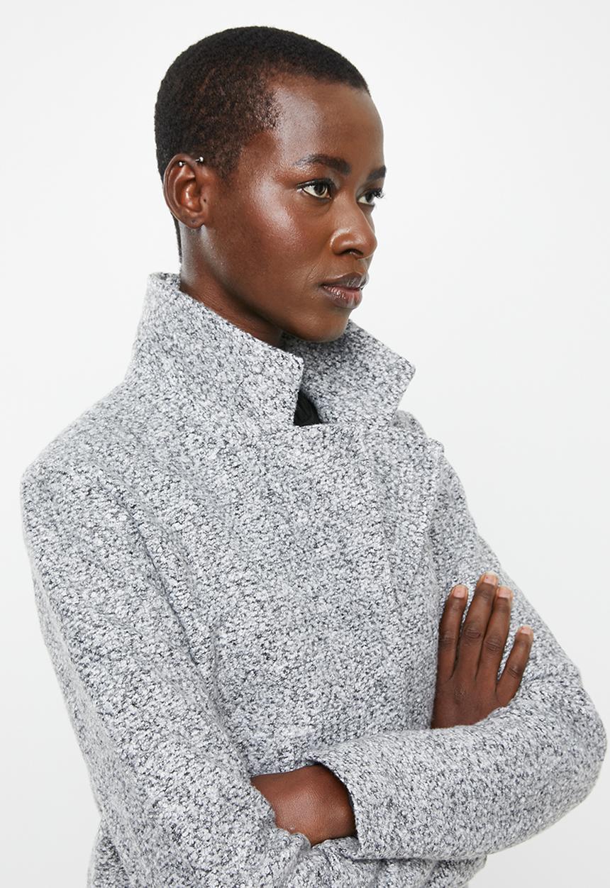 ONLY - Larya melange coat - light grey