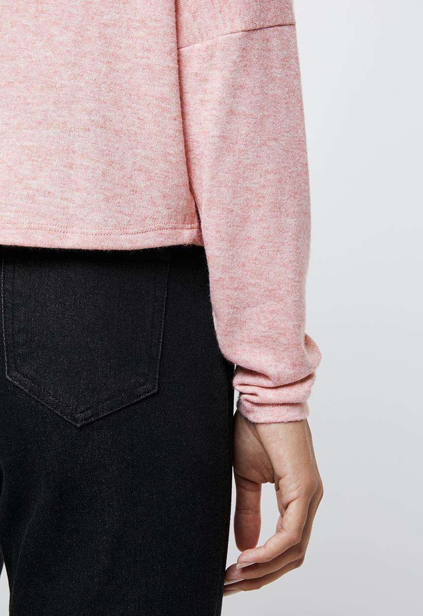 edit - Slouch crew neck top - pink 