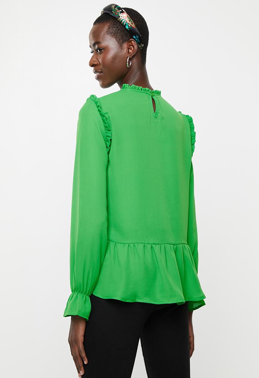 ONLY - Ella long sleeve top - green